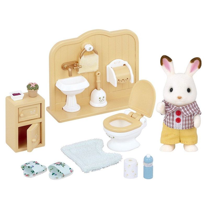 5015_Sylvanian_Families_Irmao_Coelho_Chocolate_e_Toalete_Epoch_1