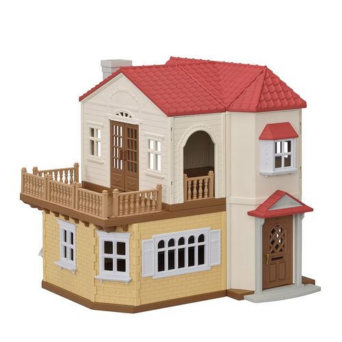 Sylvanian Families - Casa Telhado Vermelho Com Luzes - Epoch