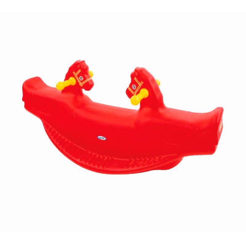 0930.8_Gangorra_Infantil_Dupla_Cavalinho_Vermelho_Xalingo