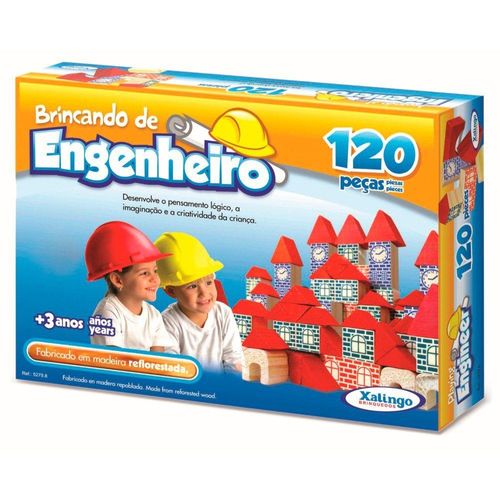 Blocos Brincando de Engenheiro - 120 Peças - Xalingo