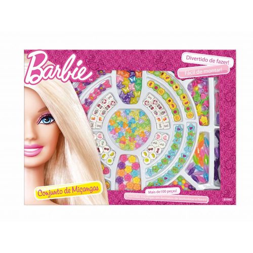 Kit Miçangas Barbie - 100 Peças - Fun