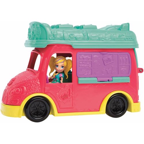 Mini Boneca com Veículo Polly Pocket - Food Truck 2 em 1 - Mattel