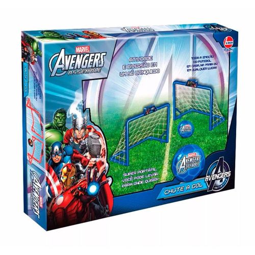 Chute a Gol - Mini Trave de Futebol - Vingadores - Avengers - Lider