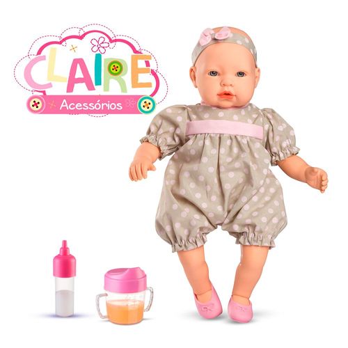 Boneca Bebê Claire Acessórios - Roma
