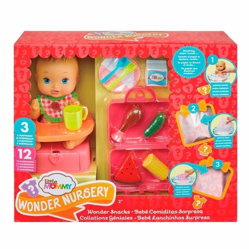 Boneca Little Mommy - Lanchinho Surpresa - Babador Verde - Mattel