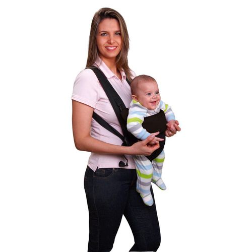 Canguru para Bebê - Até 15 kg - Baby Safe - Preto - Multikids