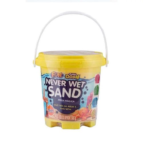 Areia de Modelar Mágica com Acessórios - Amarelo Neon - 500g - Fun