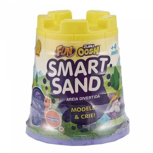 Areia de Modelar - Smart Sand - Areia Divertida - Amarelo Neon - Fun