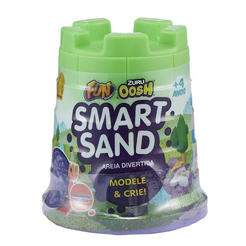 Areia de Modelar - Smart Sand - Areia Divertida - Verde Neon - Fun