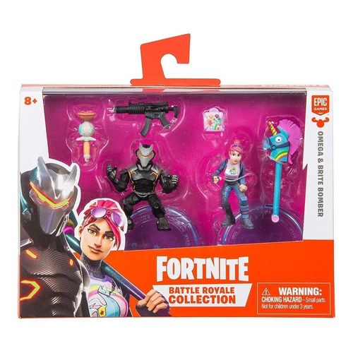 Pack com 2 Figuras e Acessórios - Fortnite - Omega 8 e Brite Bomber - Fun