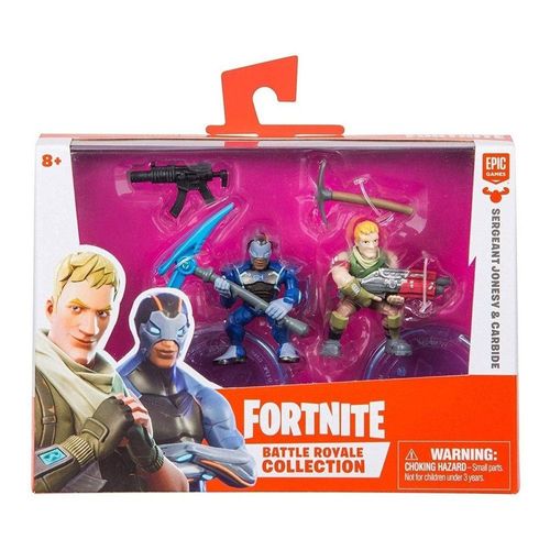 Pack com 2 Figuras e Acessórios - Fortnite - Seargeant Jonesy e Carbide - Fun