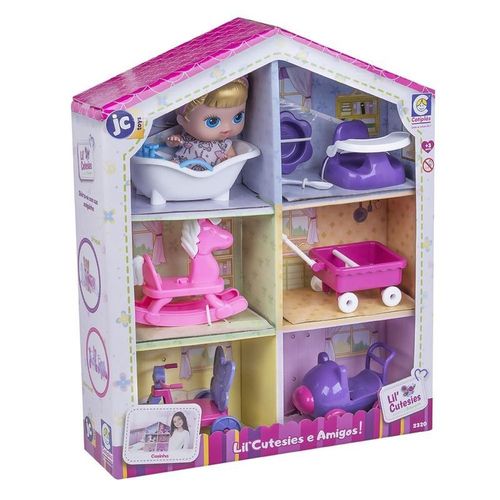 Mini Boneca Bebê com Acessórios - Lil Cutesies e Amigos - Loira - Cotiplás