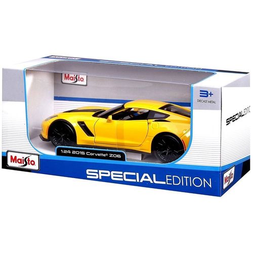 Miniatura Colecionável Special Edition - 1:24 - 2015 Corvette Z06 - Amarelo - Maisto