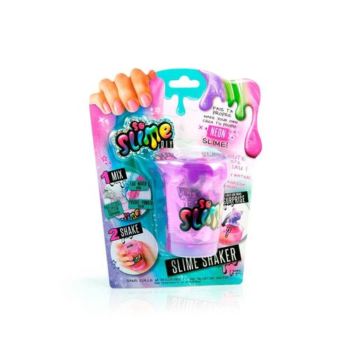 Pote de Slime com Acessórios e Adesivos - Shaker Colors - Roxo Neon - Fun