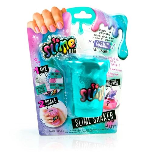 Pote de Slime com Acessórios e Adesivos - Shaker Colors - Verde Cosmic - Fun