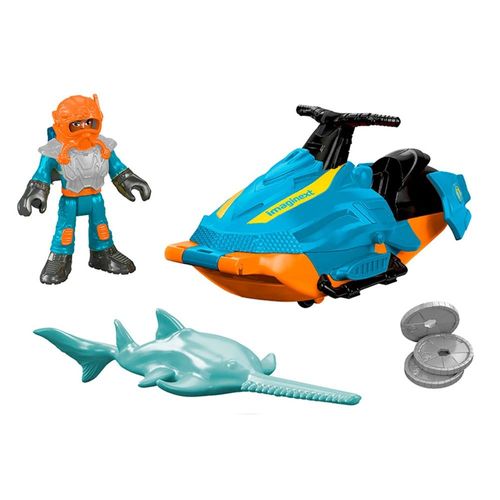 Figura Imaginext Tubarão - Jet-Ski da Patrulha do Tubarão - Fisher-Price