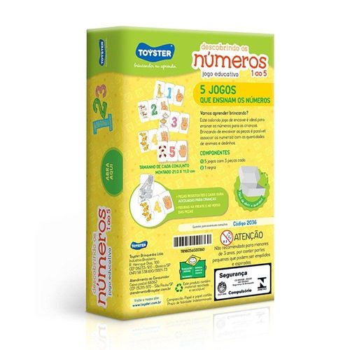 Jogo Pedagógico - Descobrindo os Números - Toyster