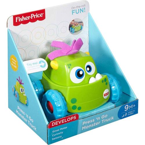 Carrinho de Fricção - Monstrinho - Verde - Fisher-Price