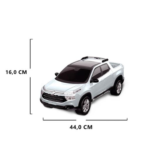 Carrinho de Brinquedo - Fiat Toro - Branco - Roma