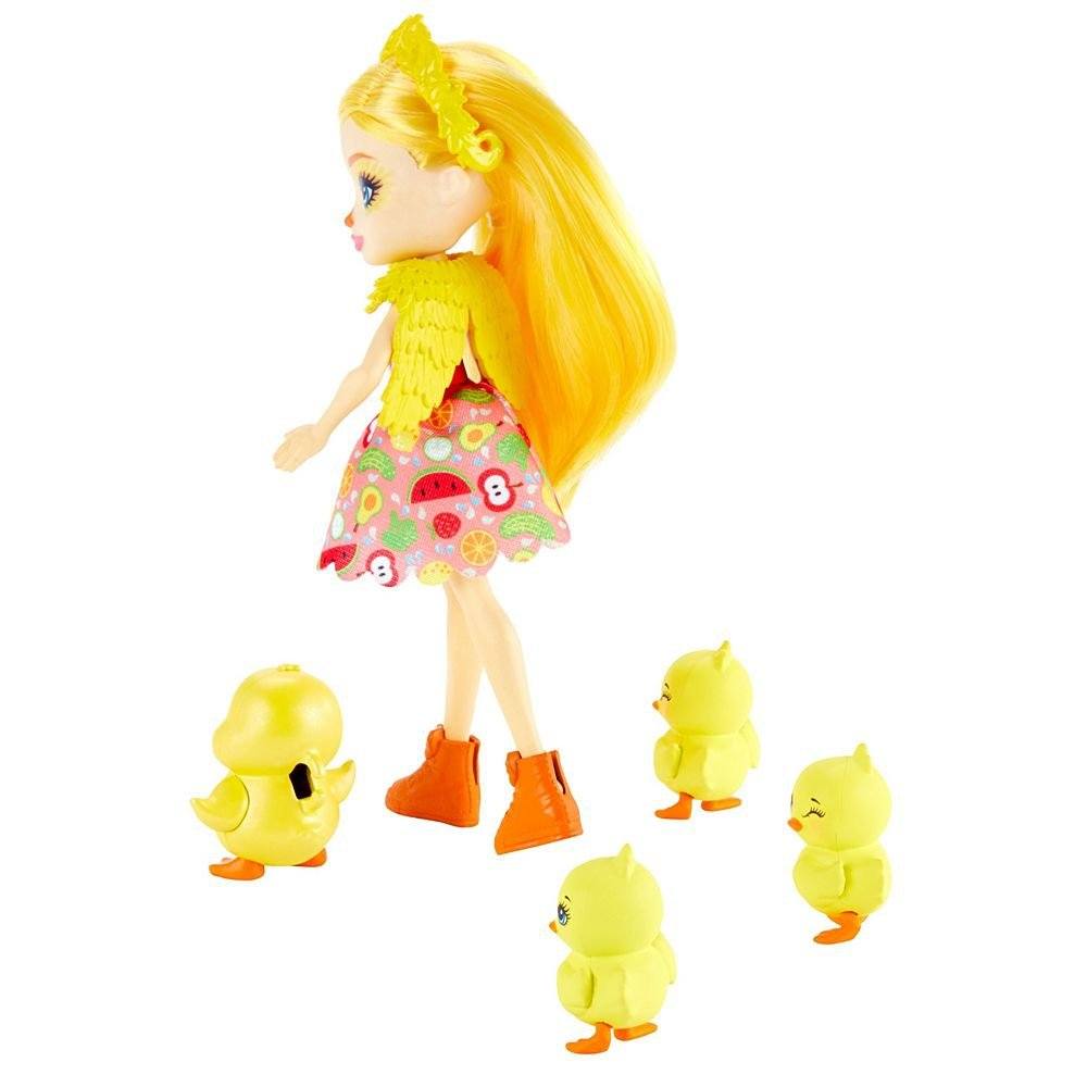 Boneca Enchantimals Familia de Inverno Dinah Duck Slosh Corn Butter e Banana Mattel
