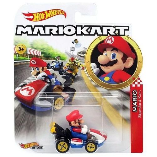 Carrinho Hot Wheels - Mario Kart - Mario - Standard Kart - Mattel