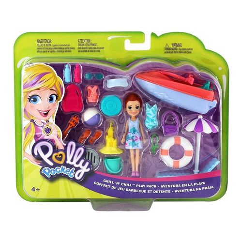 Polly Pocket - Aventura na Praia - Churrasco - Mattel