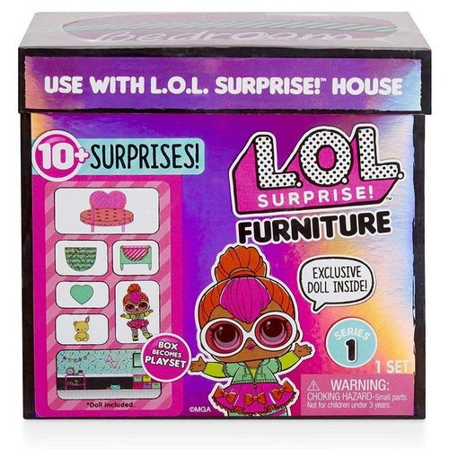 Mini Boneca Surpresa - LOL - Furniture - Quarto - 10 Surpresas - Candide