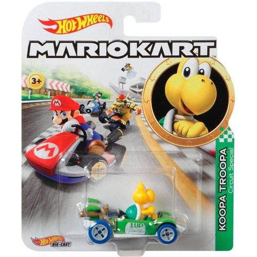 Carrinho Hot Wheels - Mario Kart - Koopa Troopa - Mach 8 - Mattel