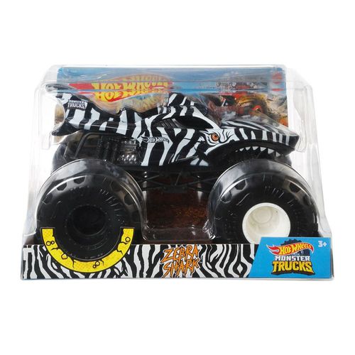 Carrinho Hot Wheels - Monster Trucks - 1:24 - Zebra Shark - Mattel