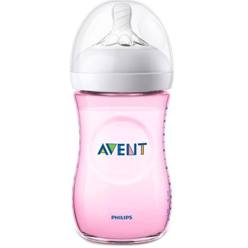 Mamadeira Rosa - Pétala - Ultra-Suave e Flexível - 260 ml - Nº 01 - Avent