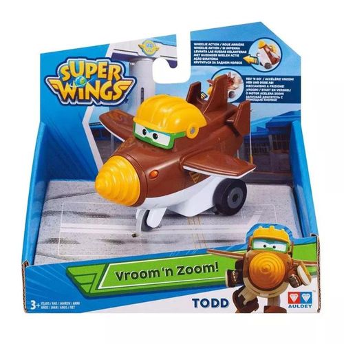 Avião de Brinquedo com Fricção - Vroom N Zoom - Toddy - Super Wings - Fun