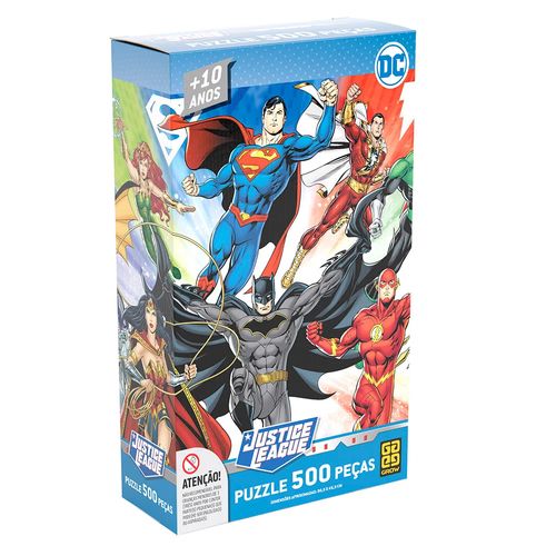 Quebra-Cabeça - Liga da Justiça 2.0 - 500 Peças - DC Comics - Grow