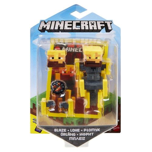 Mini Figura Articulada - Minecraft - 8 cm - Blaze - Mattel