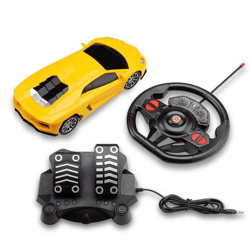 Carrinho de Controle de Remoto - Racing Control - Amarelo - Multikids