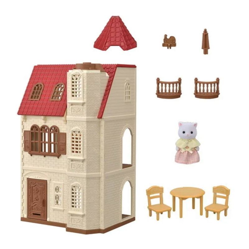 5400_Sylvanian_Families_Casa_com_Torre_e_Telhado_Vermelho_Epoch_3