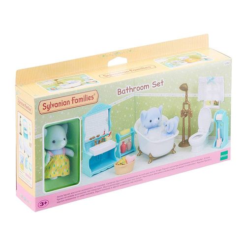 Sylvanian Families - Conjunto Toalete e Banho com Irmã Elefante - Epoch