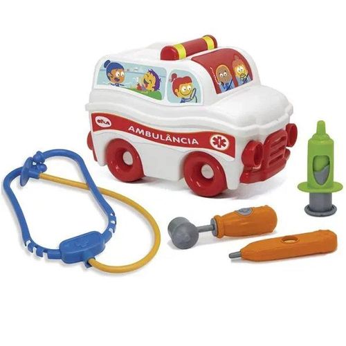 Carrinho de Roda Livre - S.O.S Resgate - Ambulância - Elka