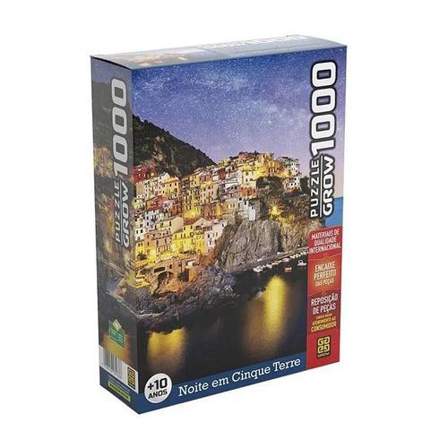 Quebra-Cabeça - Noite em Cinque Terre - 1000 Peças - Grow