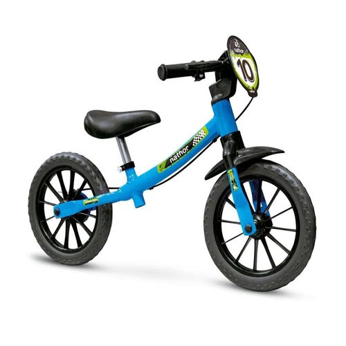 Bicicleta Infantil Equilíbrio Sem Pedal - Balance Bike - Menino - Azul - Nathor