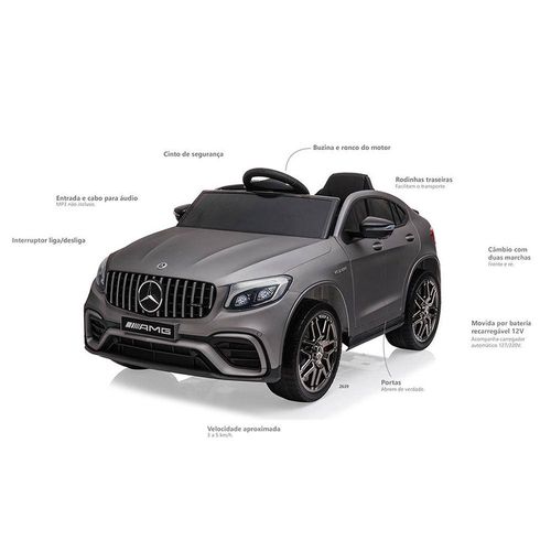 Mini Veículo Elétrico com Controle Remoto - Mercedes Coupe -  Titanium - 12V - Bandeirante