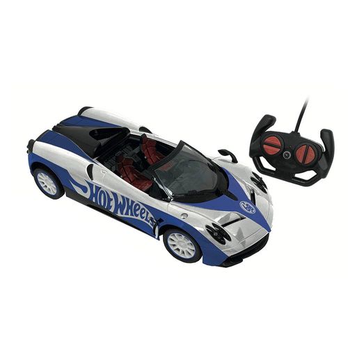 Carrinho de Controle Remoto Hot Wheels - Outbreak - Azul e Branco - Candide