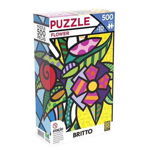 Quebra-Cabeça Romero Britto - Flower - 500 Peças - Grow