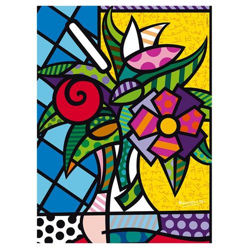 Quebra-Cabeça Romero Britto - Flower - 500 Peças - Grow