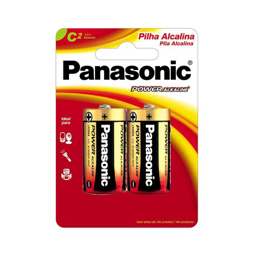 Pilha Alcalina C com 2 - Panasonic
