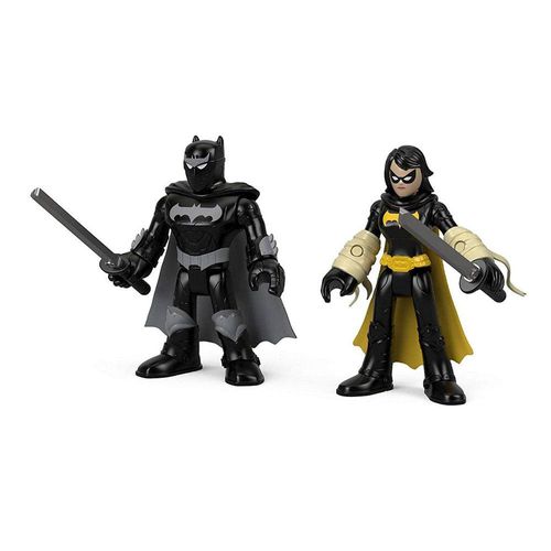 Mini Figura - Black Bat e Batman Ninja - DC Super Friends - Imaginext - Fisher-Price