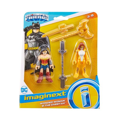 Mini Figura - Mulher Maravilha e Cheetah - DC Super Friends - Imaginext - Fisher-Price