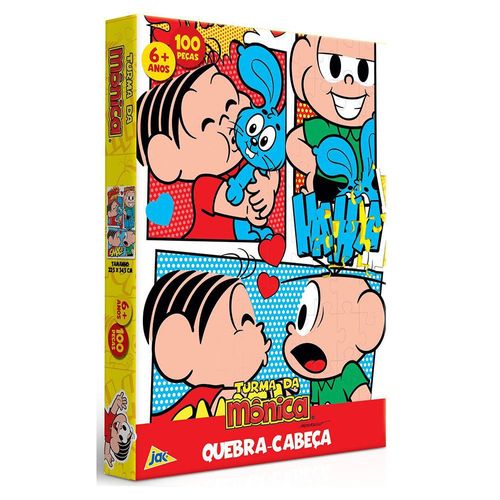 Quebra-Cabeça - Mônica e Cebolinha -Turma da Mônica - 100 Peças - Toyster