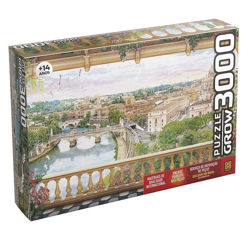 3941_Quebra-Cabeca_Varanda_em_Roma_3000_Pecas_Grow_1