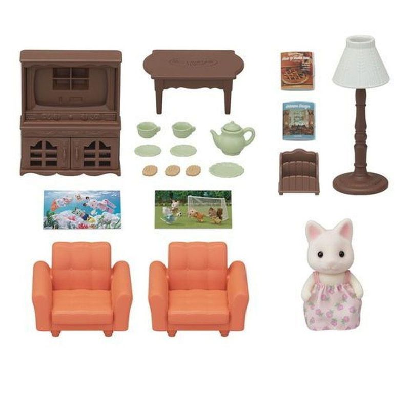 5379_Sylvanian_Families_Conjunto_Sala_de_Estar_com_Irma_Gato_Primavera_Epoch_2