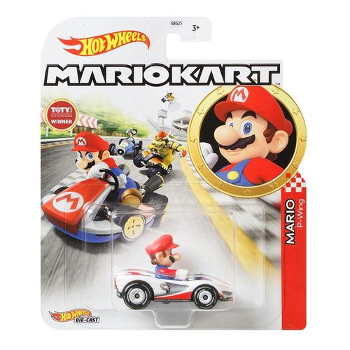 Carrinho Hot Wheels - Mario Kart - Mario - P-Wing - Mattel